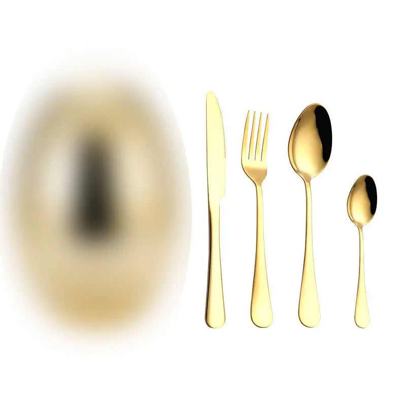 Juego de Cubiertos de 24 Piezas En Acero Inoxidable - Estuche HUEVO